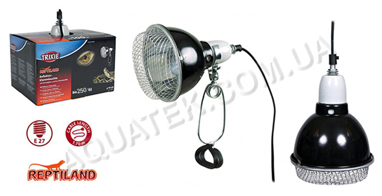 Светильник для обогрева или UV-освещения террариума  Trixie 76071 Отражатель для лампы обогрева или UV-освещения террариума  Trixie 76071