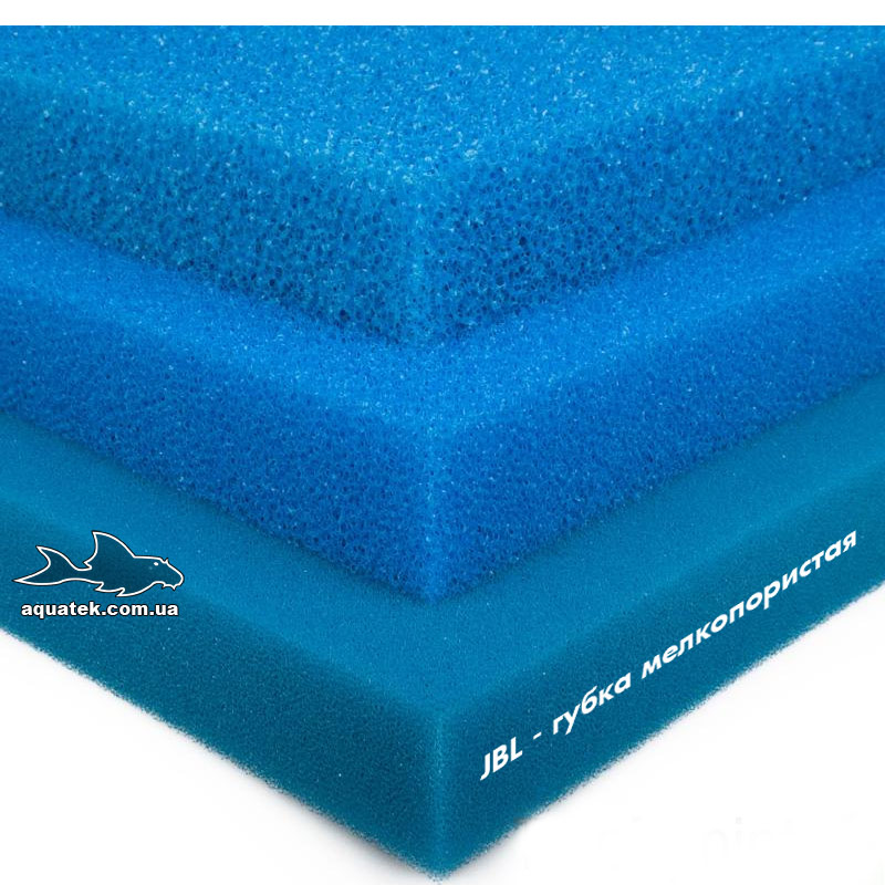 Губка листовая мелкопористая синяя JBL для любых фильтровальных систем, 50х50х5 см  JBL Filterschaum, 50х50х5